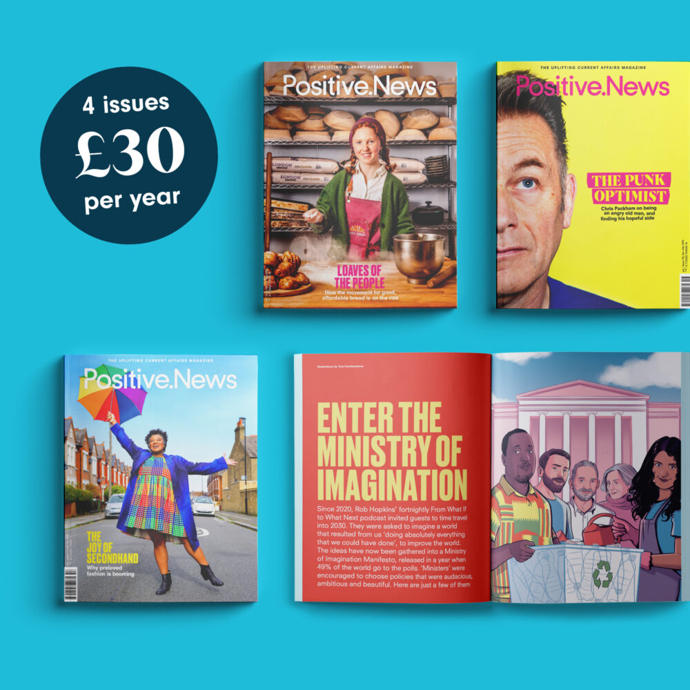Positive News issue covers
