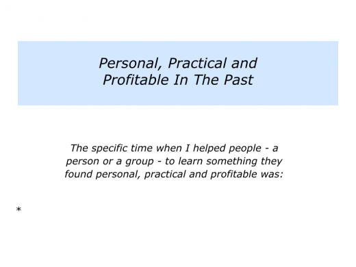 Slides personal, practical and profitable.002